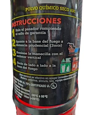 Dry Chemical Fire Extinguisher.
