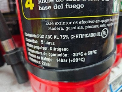 Dry Chemical Fire Extinguisher.