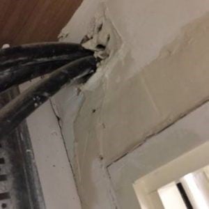 poor example of firestopping