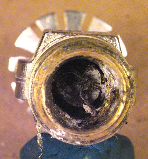 deposits found in sprinkler inlets